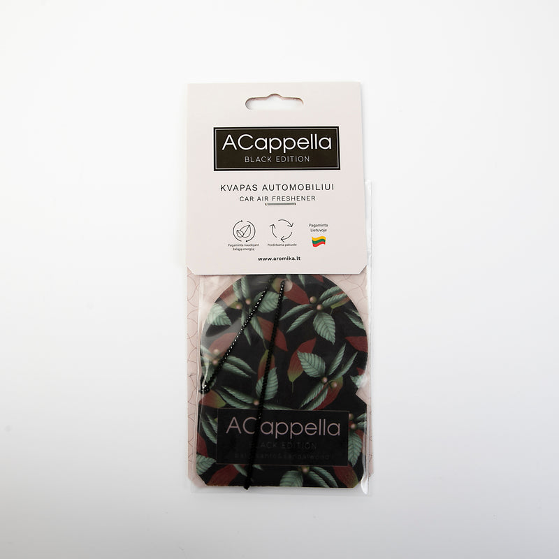 Acappella Black Edition "Cashmere Comforts" scented cardboard pendant