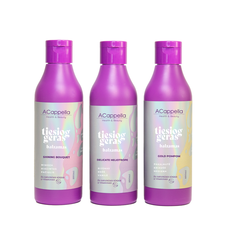 ACappella TIESIOG GERAS plaukų balzamas "DELICATE HELIOTROPE"