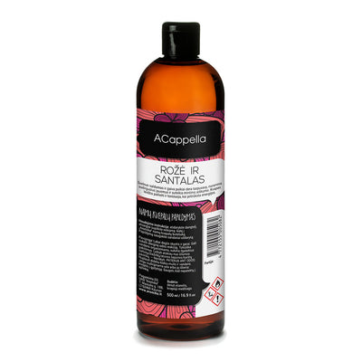 NAMŲ KVAPO „ROŽĖ IR SANTALAS“ PAPILDYMAS 500 ML