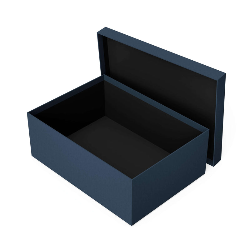 Mėlyna dėžutė su dangteliu XXL dydis