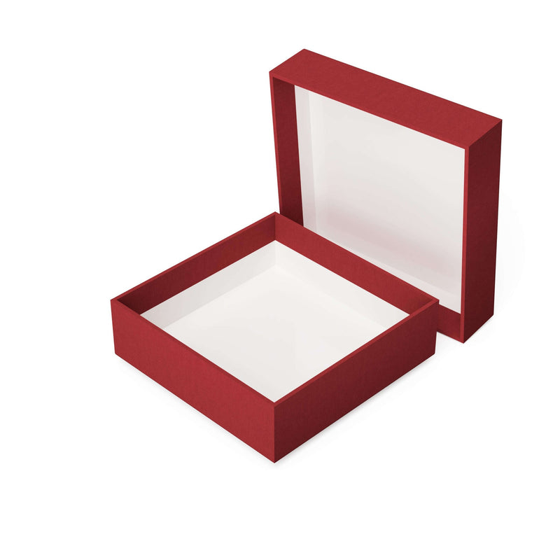 Raudona dėžutė su dangteliu S dydis