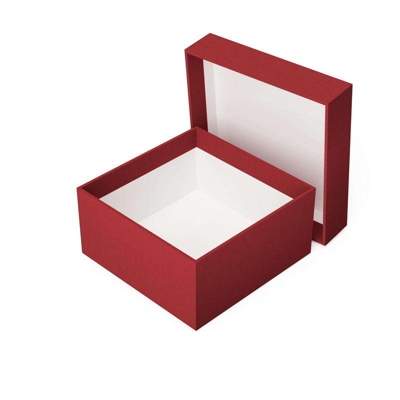 Raudona dėžutė su dangteliu M dydis