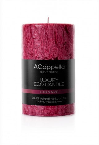 ACappella rankų darbo 100% palmių vaško žvakė Raudona