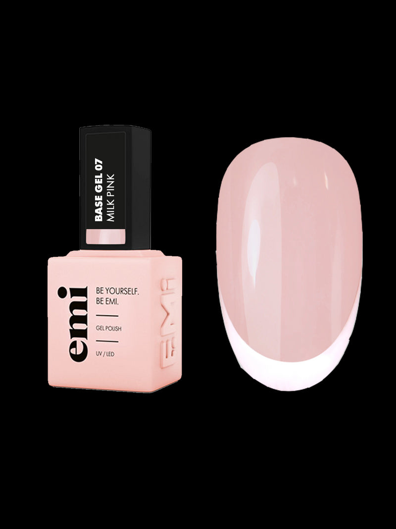 E.MiLac Base Gel Milk Pink Nr.07, 9 ml