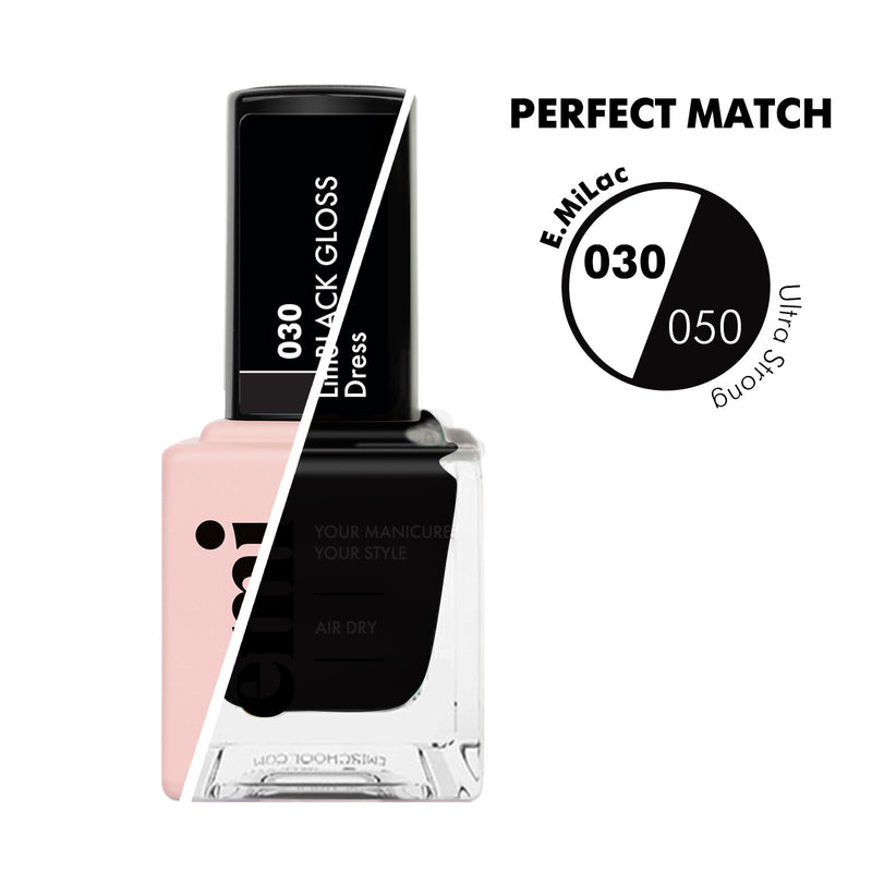 E.MiLac Black Gloss No. 030, 9 ml