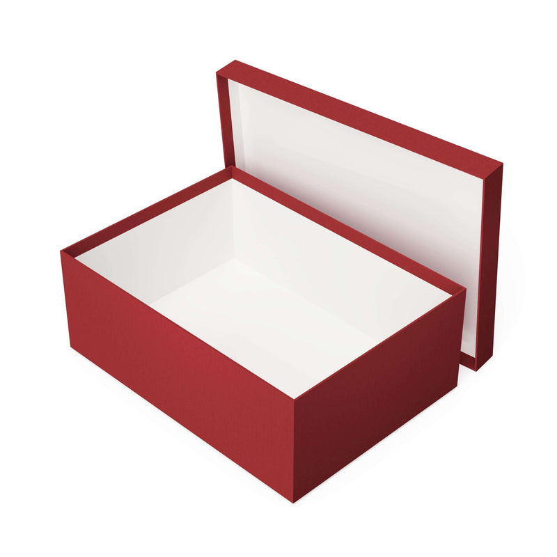 Raudona dėžutė su dangteliu XXL dydis