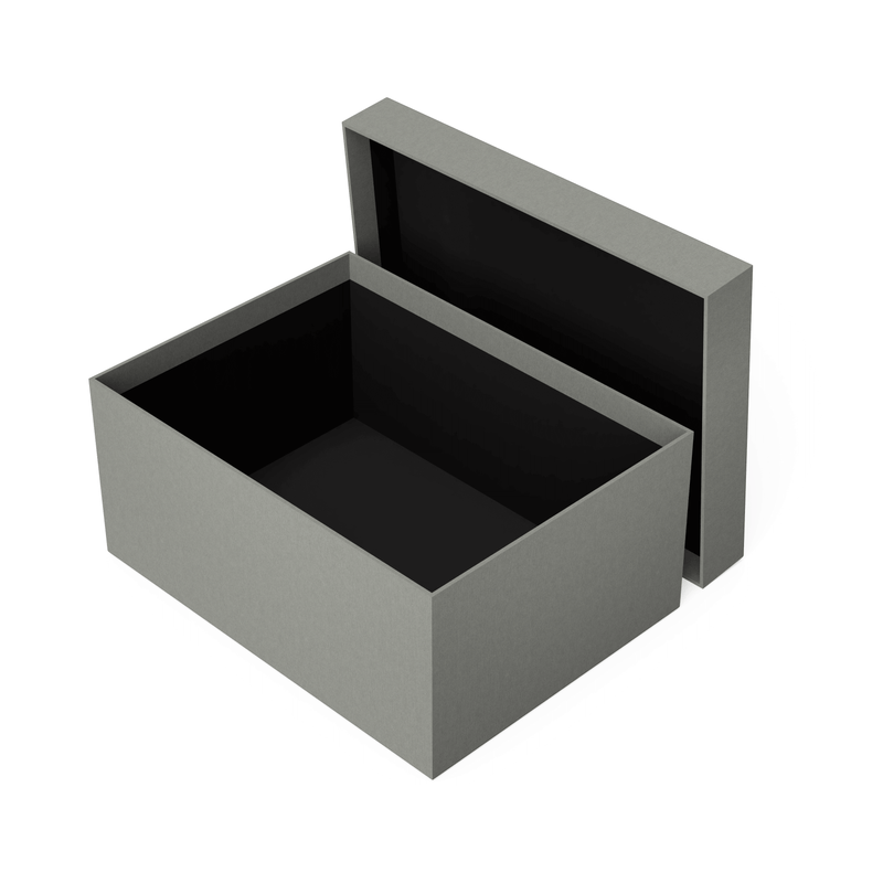 Gray box with lid XL size
