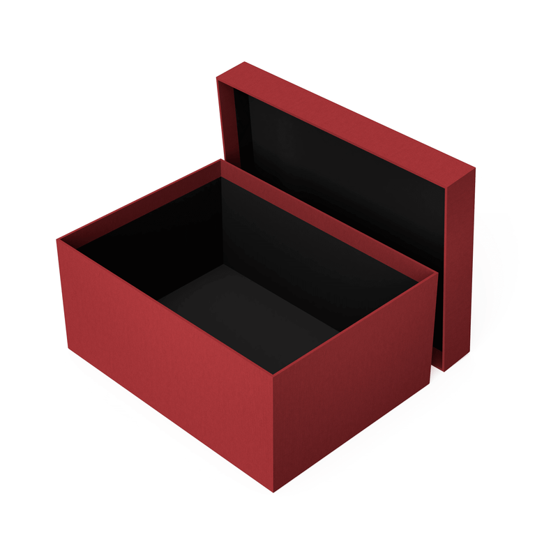 Raudona dėžutė su dangteliu XL dydis
