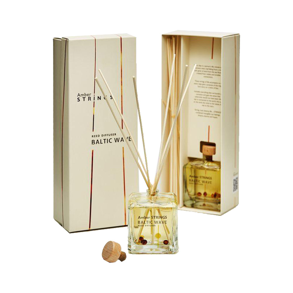 Home fragrance with sticks Amber strings Baltic wave - with amber insi ...